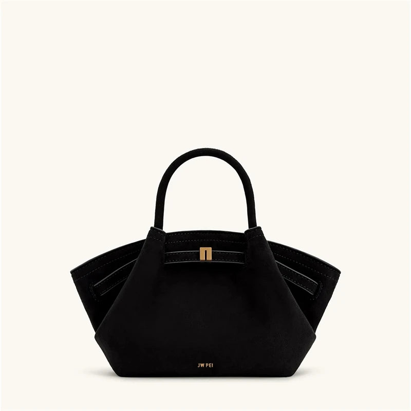 JW PEI 2025New Women's Canvas Brown Crossbody Shoulder Bag Mini Vegan Leather Tote Bag Handbag Dumpling Bag High Quality Leather