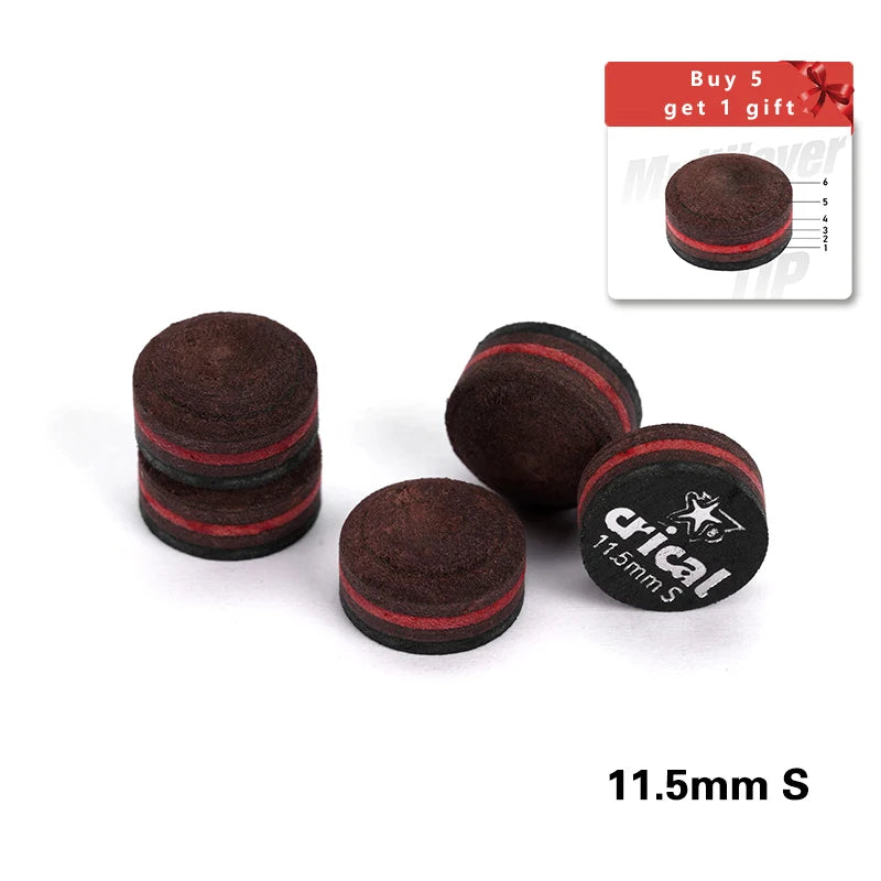 NEW CRICAL Billiard Pool Cue Tips 5pcs Buy 5 Get 6 Carom Cue Tip/Snooker Cue Tip 10mm 10.5mm 11.5mm 13mm Billiard Accessories
