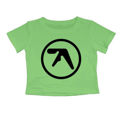 Punk Aphex Twin Print Oversize Hip Hop Women Crop Top Tee