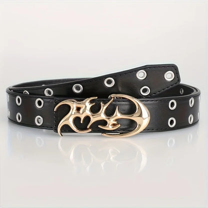 New Stylish Y2K Hollow PU Leather Fashion Punk Belt For Men Women-Trendy Accessory For Gift Giving，Neutral Waist Belts Plus Size