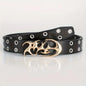 New Stylish Y2K Hollow PU Leather Fashion Punk Belt For Men Women-Trendy Accessory For Gift Giving，Neutral Waist Belts Plus Size