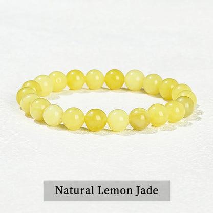 JD Natural Stone Beads Bracelet Amethyst Tiger Eye Crystal Quartz Agate Gem Beads Bangles Women Men Reiki Healling Jewelry Gift