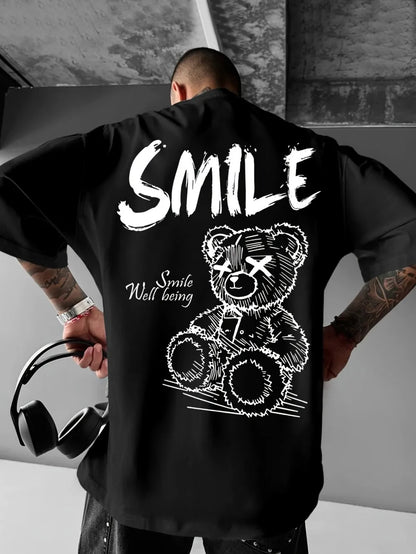 Men's Teddy Bear Print T-Shirt | Breathable Summer Top