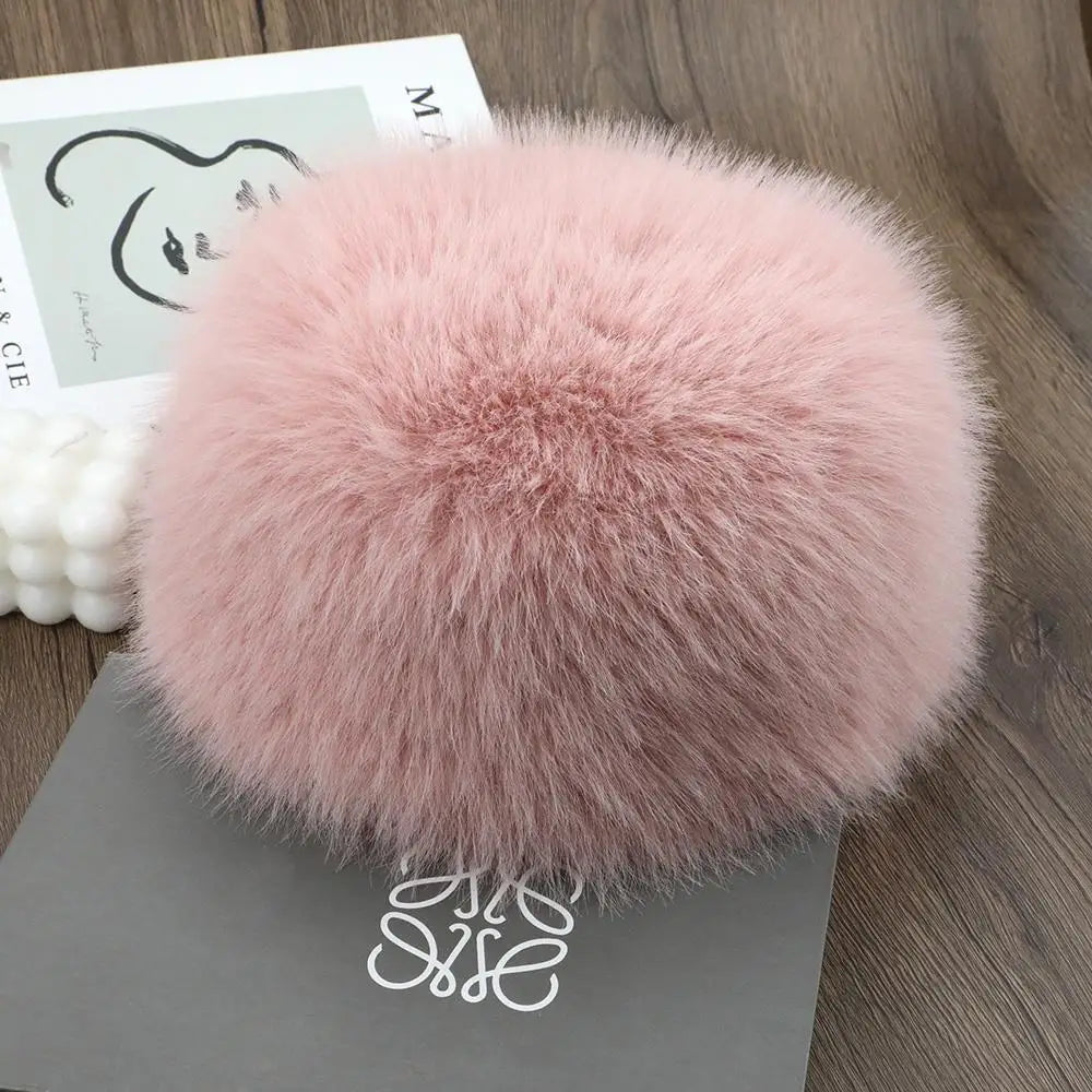 New Fluffy Fur Women's Winter Hat Winter Snow Ski Cap Female Faux Fur Thick Warm Windproof Hat Russian Hat Mink Fisherman's Hat