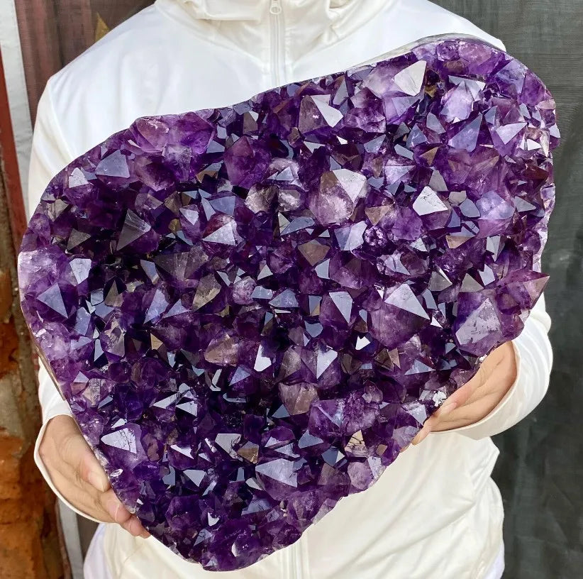 Natural  Amethyst Quartz Purple Crystal Cluster Healing Stones Specimen Home