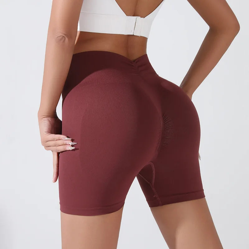 Damen-Sporthose mit Pfirsich-Po-Lifting, hoher Taille und Taillenstraffung, schlankmachende Laufhose, schnell trocknend, dreiviertel-enge Hose