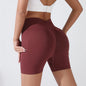 Damen-Sporthose mit Pfirsich-Po-Lifting, hoher Taille und Taillenstraffung, schlankmachende Laufhose, schnell trocknend, dreiviertel-enge Hose