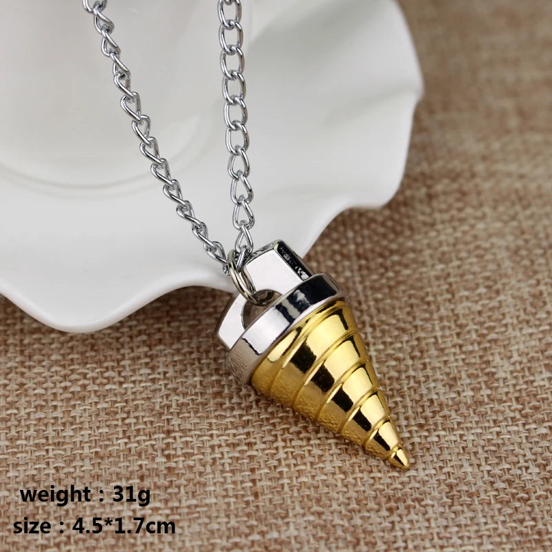 Anime Tengen Toppa Gurren-Lagann Necklaces Simon Ganman Spiral Pendant Necklace For Women Men Hold Accessories Jewelry Decor