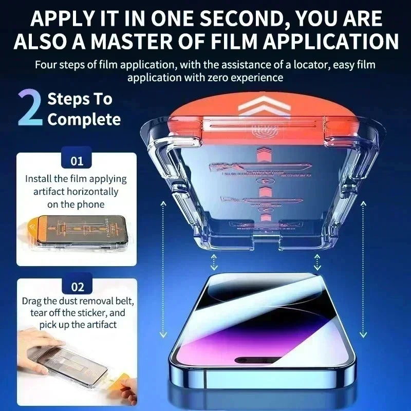 iPhone Screen Protector Oleophobic Easy Install Glass