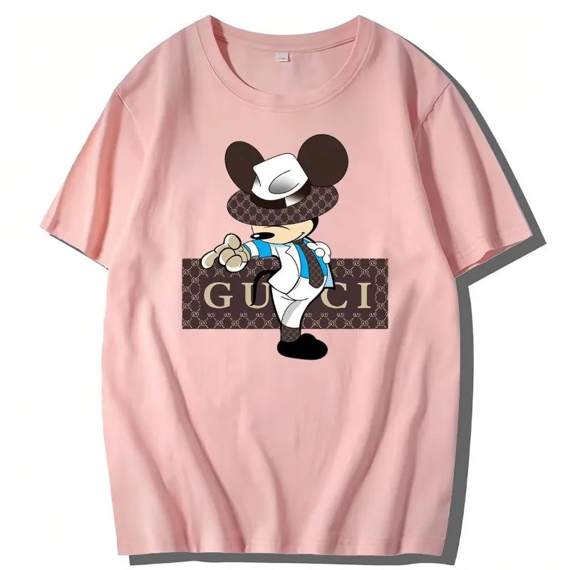 Mickey Mouse New Summer Trendy Brand Cotton Large Size T-shirt Internet Celebrity Half Sleeve Couples Popular Unisex Maternity