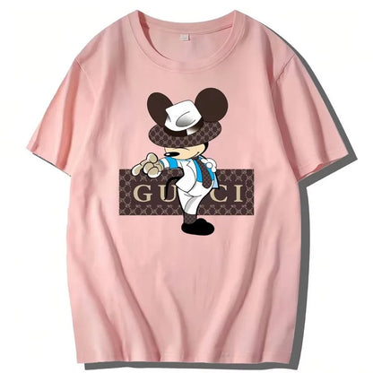 Mickey Mouse New Summer Trendy Brand Cotton Large Size T-shirt Internet Celebrity Half Sleeve Couples Popular Unisex Maternity