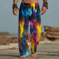 2026 Herren 3D-Druck Artistic Batik-Hose Baggy Pants Freizeithose Mid Waist Urlaub Elastischer Kordelzug Frühling