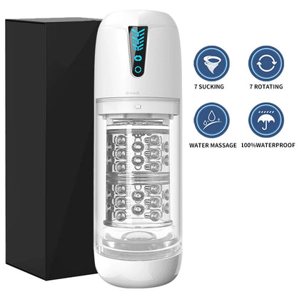 White electronic device with clear water tank on a white background