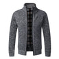 Autumn Winter Warm Cardigan Men Fleece Sweaters Full Zip Jackets Slim Fit Luxury Brand Knitted Sweater Coat American Jersey