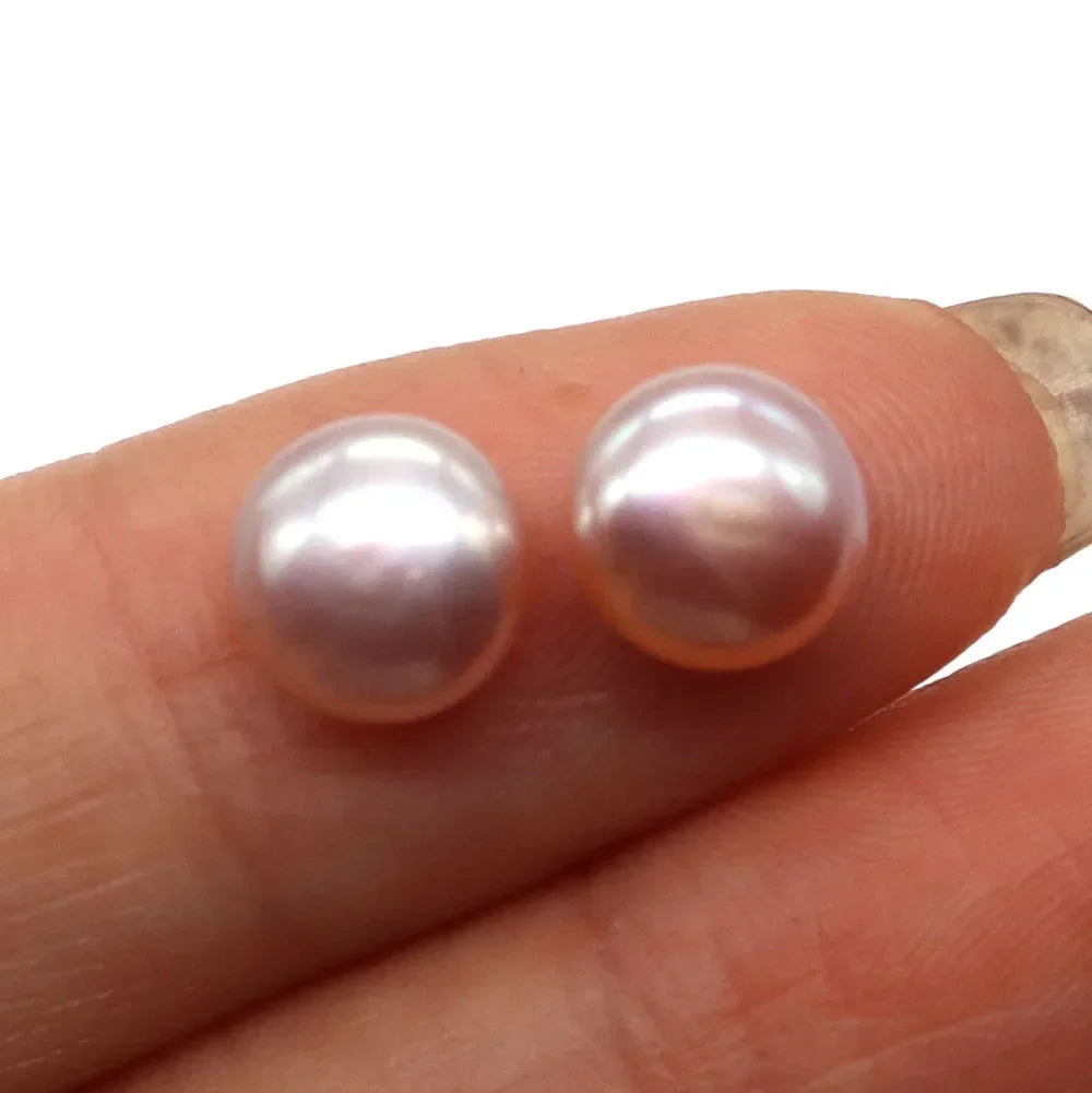 Bread Shape Beads Natural Freshwater Pearls Half Hole Diy Jewelry Making Women's Earrings Necklace Pendant Accessories