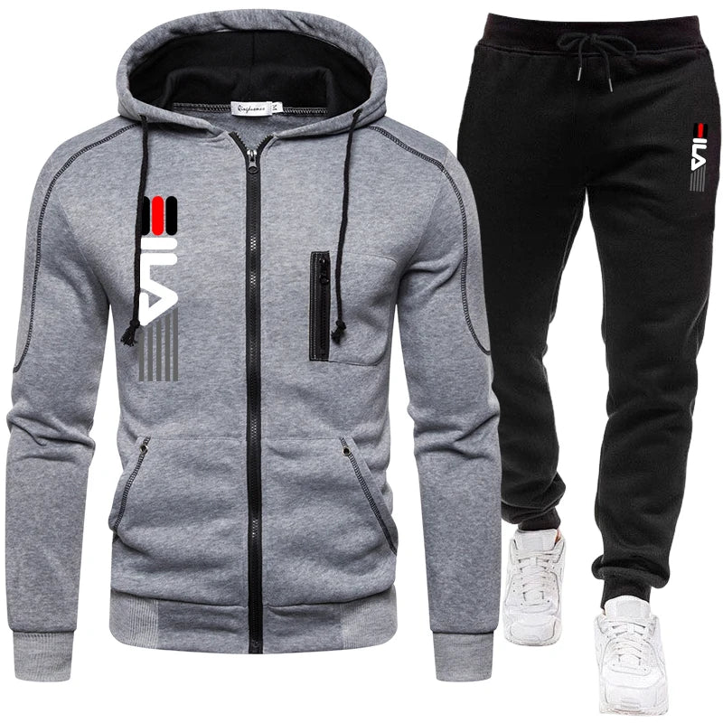 Zipper Sweatshirt Suit Sportswear for Men Daily Casual Hoodies Hot High Quality 2025 Sports Tracksuit Jogging Men's Clothing