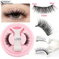 Heiß 1 Paar magnetische Wimpern, handgefertigt, flauschige Nerz-Imitat-Wimpern, wiederverwendbare natürliche falsche Wimpern und magnetische Pinzetten Set Make-up