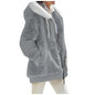Herbst-Winter-Mode Damenmantel Neu Lässig Kapuzenreißverschluss Damenbekleidung Kaschmir Damen-Fleecejacke Einfarbige Damenmäntel