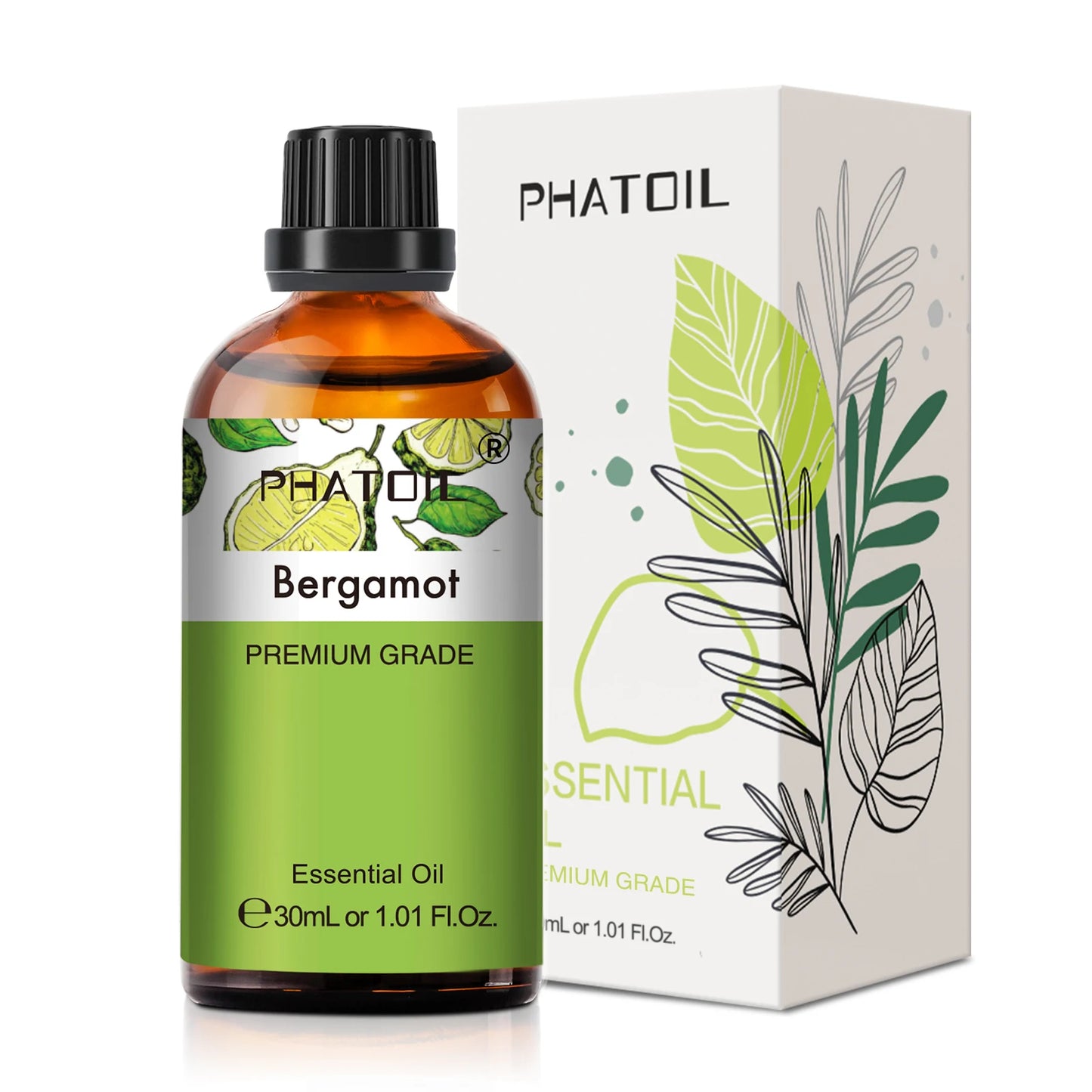 PHATOIL 1 Stk. Ätherisches Aromatherapieöl 30ml Zitrone Eukalyptus Lavendel Bergamotte Jasmin Wacholder Rose Vanille Ätherisches Aromaöl