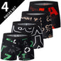4/10-teiliges Set lässiger und modischer Herrenunterwäsche Bequeme Boxershorts Jugend-Übergröße Sport-Radfahren elastische Shorts