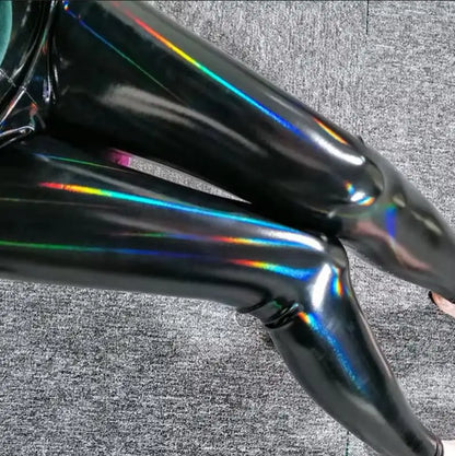 Dazzing Colors Pu Leather Pants Women Big Size Bright Slim Leggings High Waist Hip Lift Tights Fashion Skinny Stretchy Pu Pants