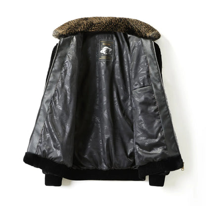 2024 New Fur Jacket Imitation Coat Whole Mink Imitation Men's Winter Gold Velvet