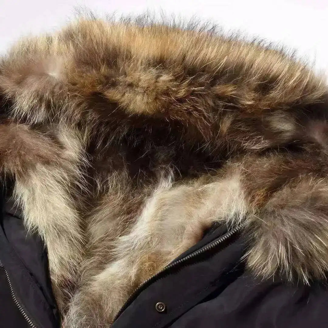 2025 New Casual Down Fox Fur Men's Clothing Coat Winter Jackets Mens Men Jacket