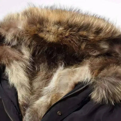 2025 New Casual Down Fox Fur Men's Clothing Coat Winter Jackets Mens Men Jacket