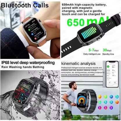 2025 Neue Mikro-Vorsorgeuntersuchung Smartwatch für Herren Harnsäure Körperfett Fünf-Organe-Gesundheitsuhr Bluetooth-Anruf Smart-Armband