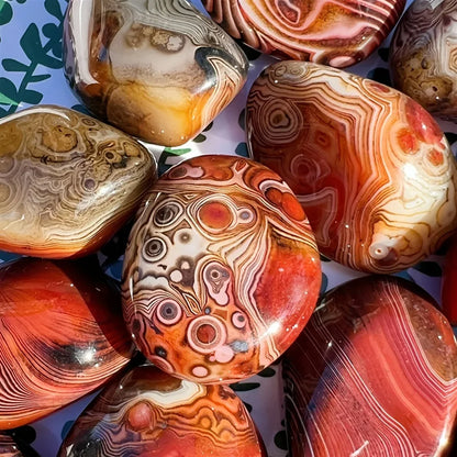 Teglex Natural Sardonyx Agate Palm Stone | Reiki Healing
