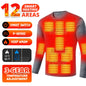 22 Areas Heated Jacket Men Self Heating Vest Women Heated Thermal Underwear Ski USB Electric Heating Clothing Long Johns Winter