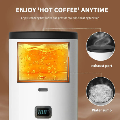 TINSOL Electric Coffee Maker Convenient Capsule Coffee Maker Travel Coffee Maker with Cordless Heating for Car and Home Camping