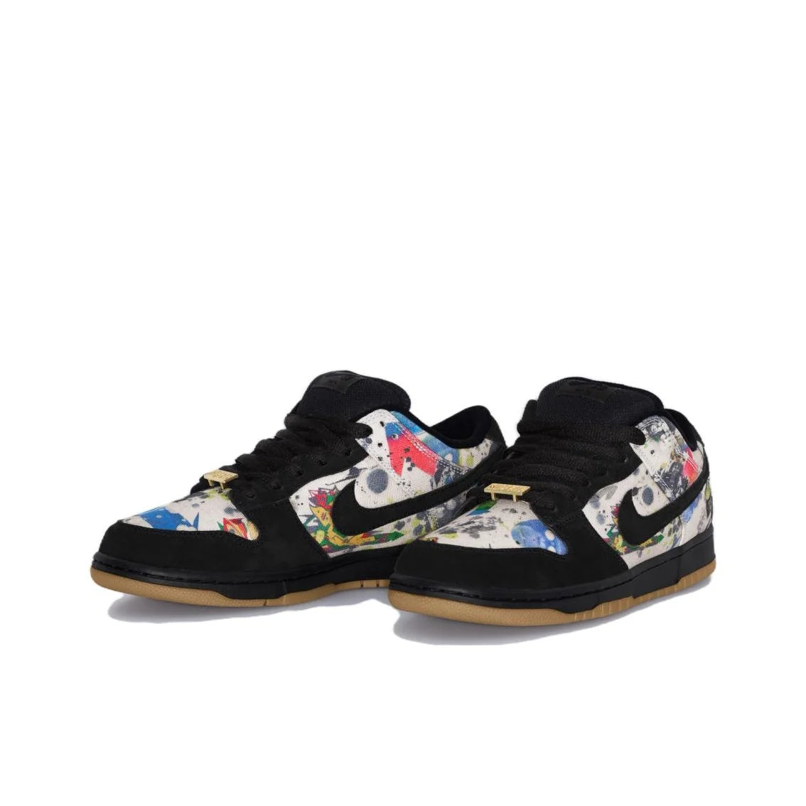 POIZON Nike Dunk SB 'Rammellzee' Low top Skateboard Shoes Unisex Black Multicolor FD8778-001