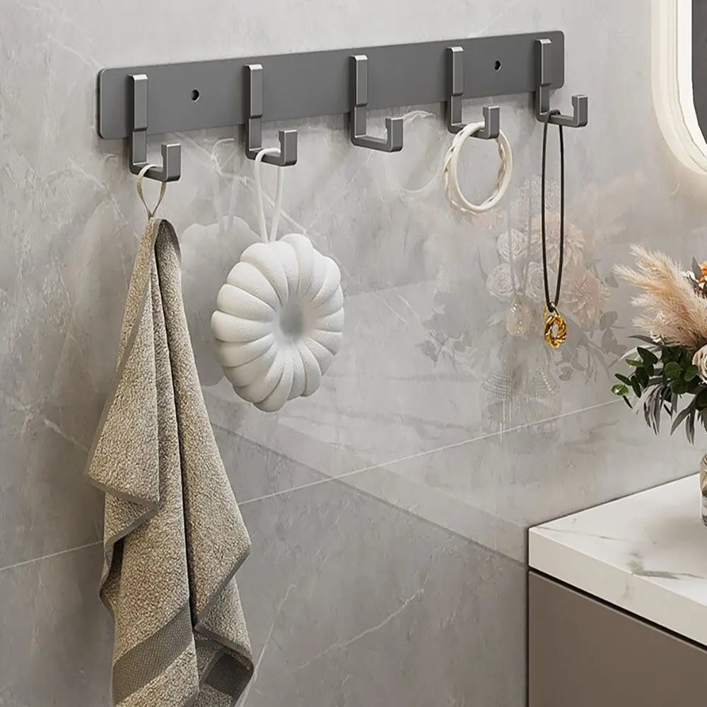 Punch-free wall-mounted living room clothes hanger load-bearing hook towel bathroom wall strong adhesive hanger