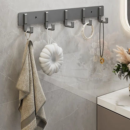 Punch-free wall-mounted living room clothes hanger load-bearing hook towel bathroom wall strong adhesive hanger