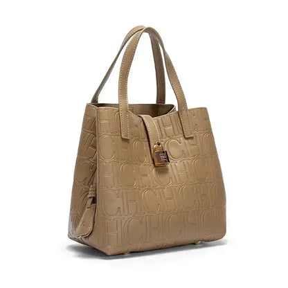 CH Geprägte Damen Crossbody Bag Buchstabendruck Design Damen Handtasche Große Kapazität Tragetasche Elegantes Temperament Damen Schultertasche