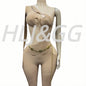 HLJ&GG Sexy Sparkling Rhinestone Hollow Bodycon One Piece Jumpsuits Women One Shoulder Long Sleeve Slim Playsuit With Chain 2025