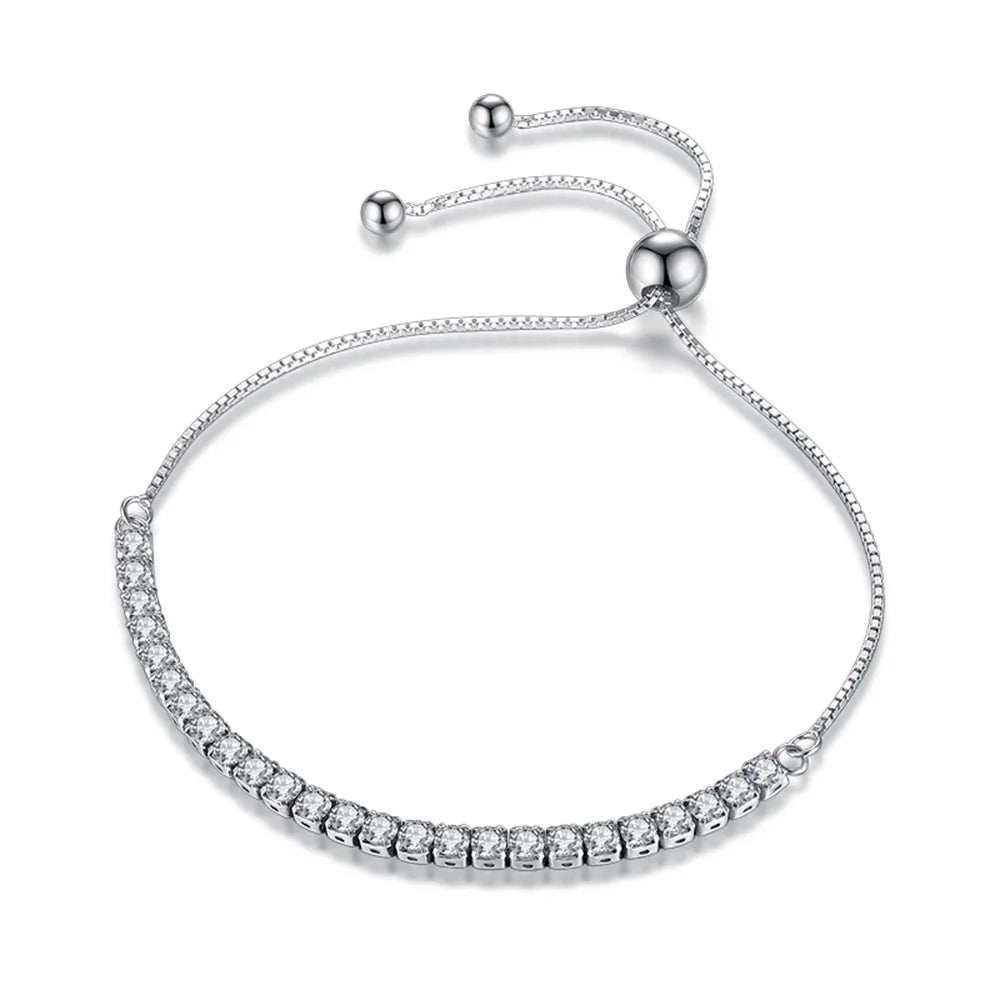 D VVS1 Moissanite Tennis Bracelet Original s925 Sterling Silver 2mm/4mm/5mm Full Diamond Bracelets for Women Man Gift