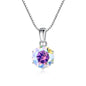 JoyceJelly 1 CT Real Moissanite Pendant Necklace For Women Royal Blue Color Moissanite 925 Sterling Silver Wedding Fine Jewelry