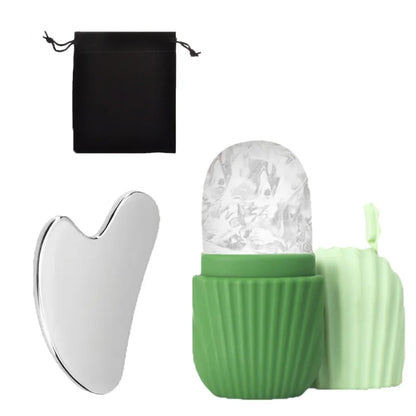 Ice Face Roller & Gua Sha Set | Skin Care Tool