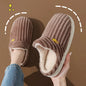 Soft Sole Fur Slippers Women Winter Warm Fuzzy Plush Shoes