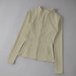 New yoga wear ladies coat round high elastic loose exercise yoga fitness long sleeve stand-up collar  yoga tops