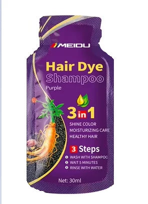 30ml Hair Dye Shampoo 3in1 Darkening Hairs Instant Gray To Black Polygonum Multiflorum Natural Coloing Cover for Women