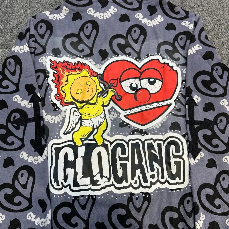 Designer Cartoon Graphic Zipper Hoodie Unisex Casual