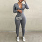 Bodycon Zipper Long Sleeve Romper | Streetwear Yoga Fitness Overall