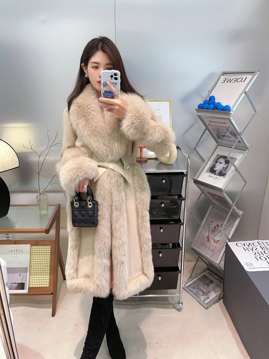 Fox Fur Collar Down Jacket – Women's Luxury Coat