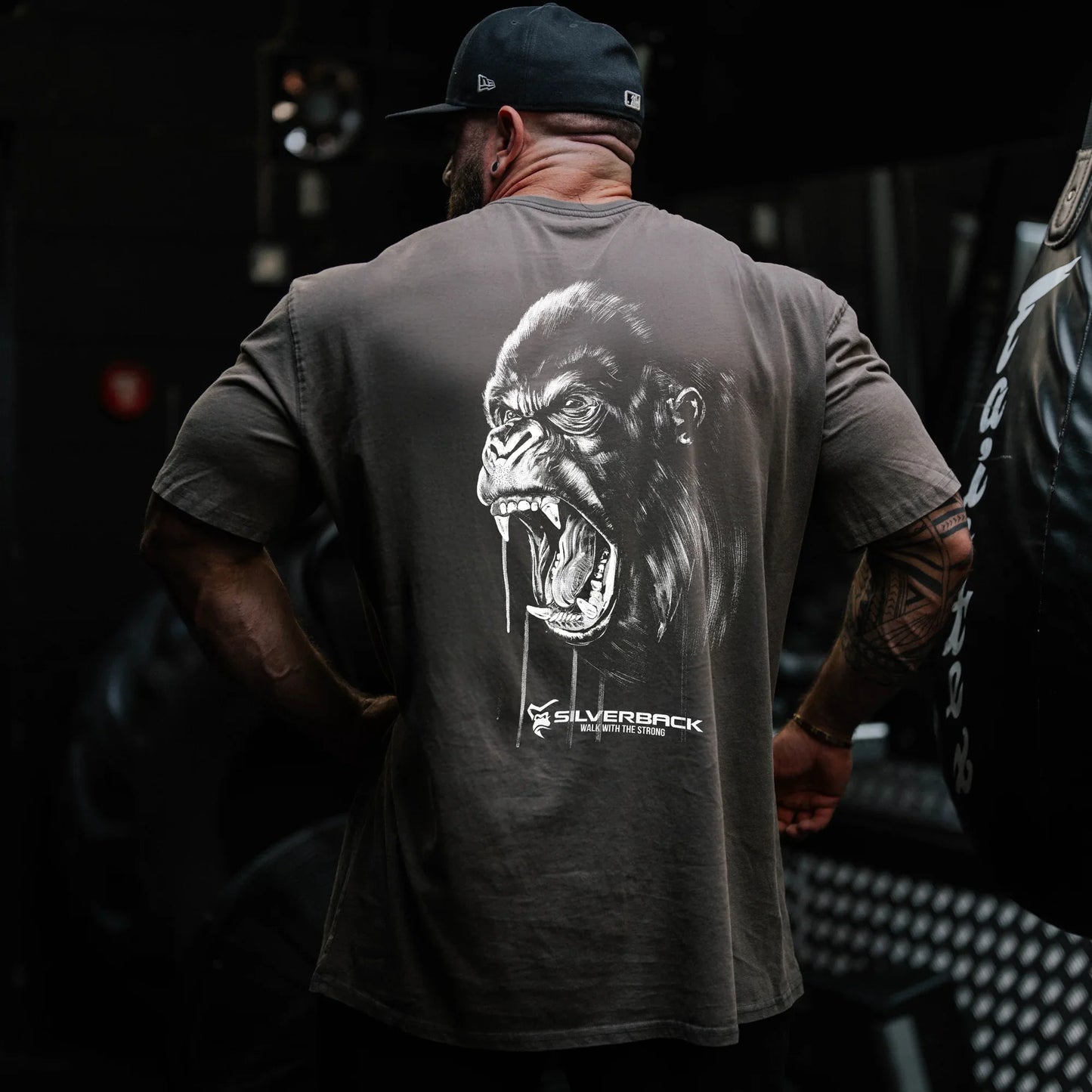 SILVERBACK Men's Oversized Cotton Gym Wear Tee-Shirt