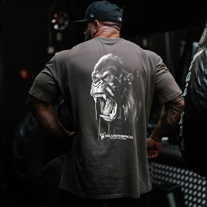 SILVERBACK Men's Oversized Cotton Gym Wear Tee-Shirt