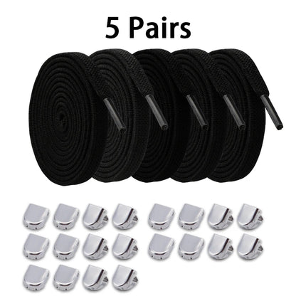 Gummiband-Schnürsenkel ohne Binden, Einheitsgröße für Erwachsene und Kinder, Sportschuh-Schnürsenkel, schnürsenkellos, flach, dehnbar