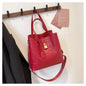 Neue Damen-Umhängetasche mit auffälligem Buchstabenmuster & Farbkontrast, geräumige, breite, gepolsterte Schultertasche, lässig-chic